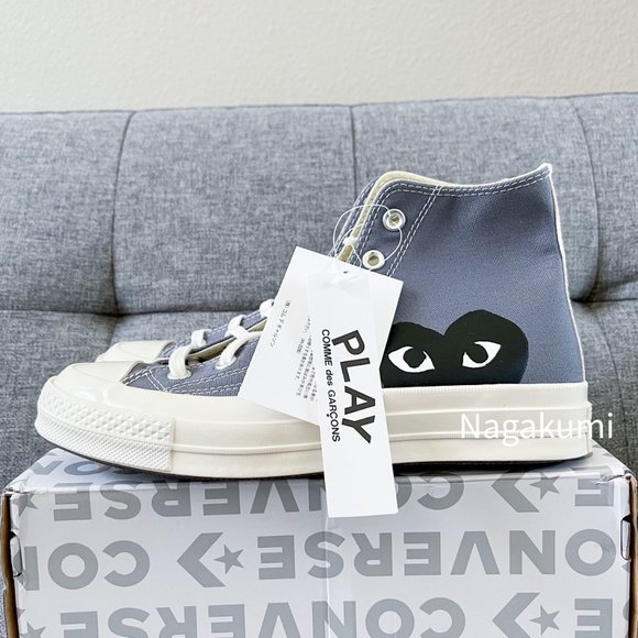Host Pick ⭐️🖤 New converse cdg comme des garçons play HI grey - Picture 3 of 4
